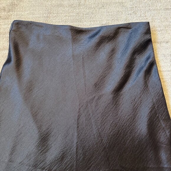 Banana Republic Black Satin Midi Slip Skirt NWT - Picture 2 of 6